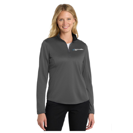 Port Authority Women's Silk Touch 1/4-Zip, Grey - BSWH
